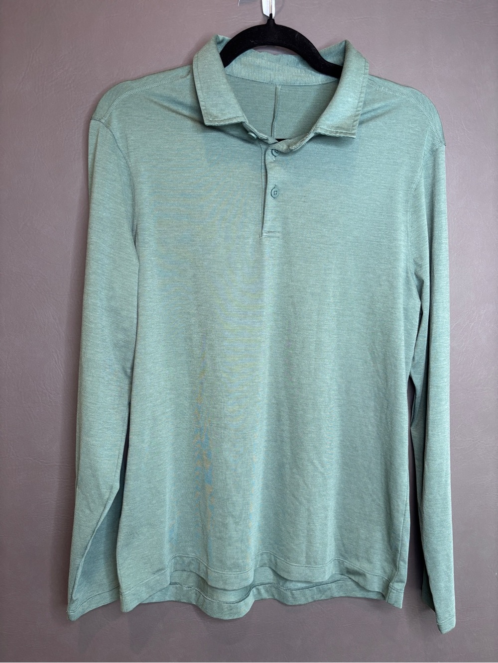 Lululemon Men’s Long Sleeve Evolution Polo Green Performance Golf Shirt M